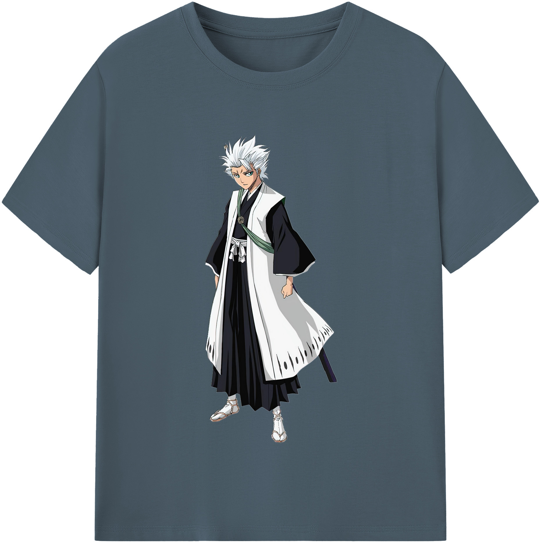 （画像用） ブリーチ 日番谷冬獅郎（ひつがや とうしろう） BLEACH Hitsugaya Toushirou 綿100％半袖Tシャツ（フロントプリント）